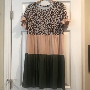 SHEIN Flutter Tiered Dress